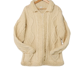 vintage zip up cardigan sweater jacket