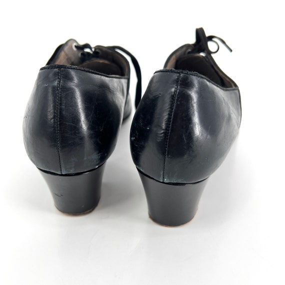 vintage 1940s heels Walk Over tie shoes - image 5