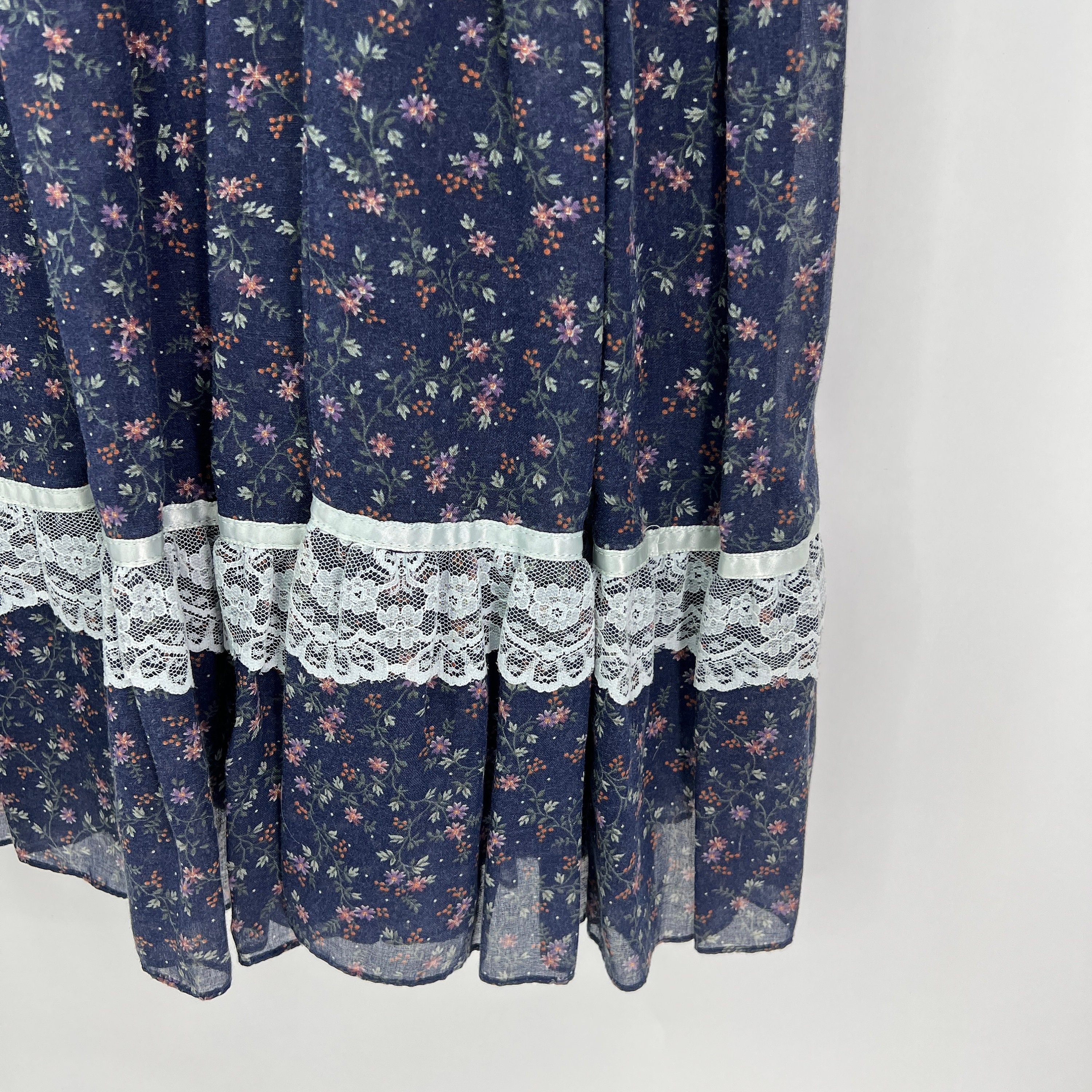 Vintage 1970s Gunne Sax Dress Prairie Floral Calico Cottagecore Boho ...
