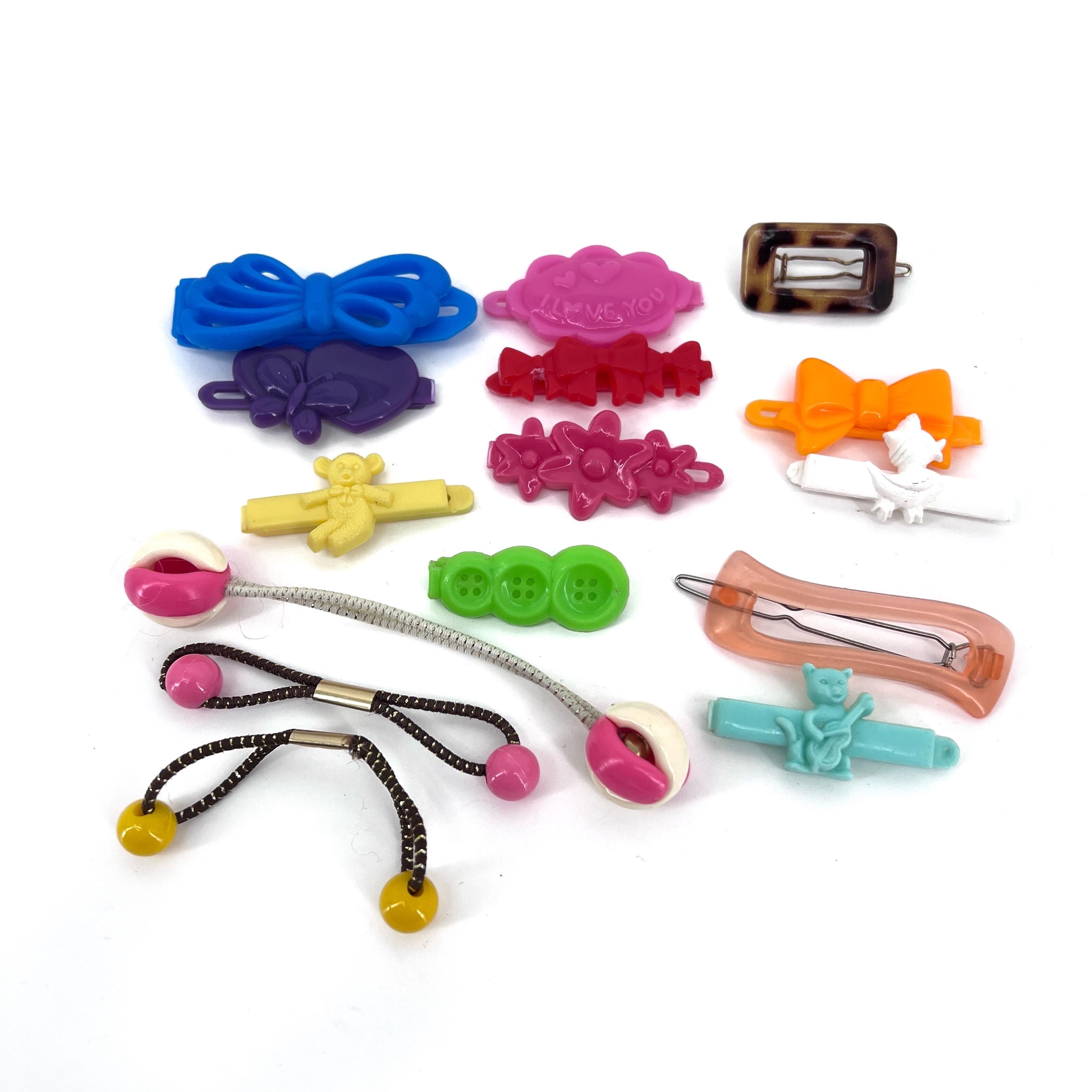 Vintage Barrettes Hair Ties Clips 70s 80s - Etsy display picture 2