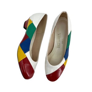 vintage 80s shoes rainbow heels Easy Street