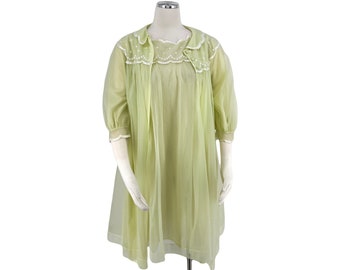 vintage 1960s peignoir set robe nightgown lingerie 60s Gossard Artemis