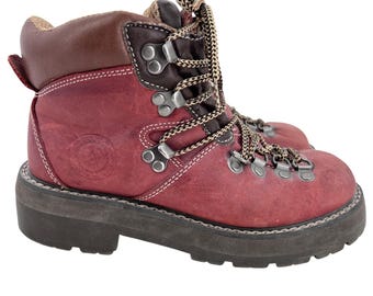 Vintage Candies Leather Hiking Boots Womens 8 Chunky Platform Lug Sole Y2K 90s