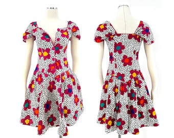 vintage 80s floral dress Rare Editions