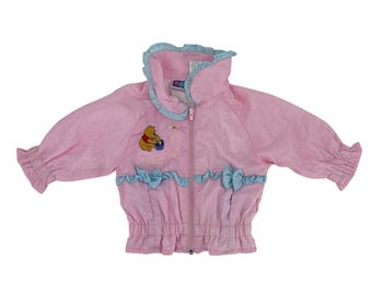 NWT Vintage Winnie the Pooh Windbreaker Jacket Kids 12M Disney 90s