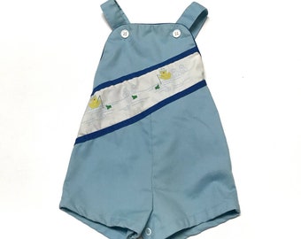 vintage 80s overalls shortalls toddler boys Buster Brown 1980s