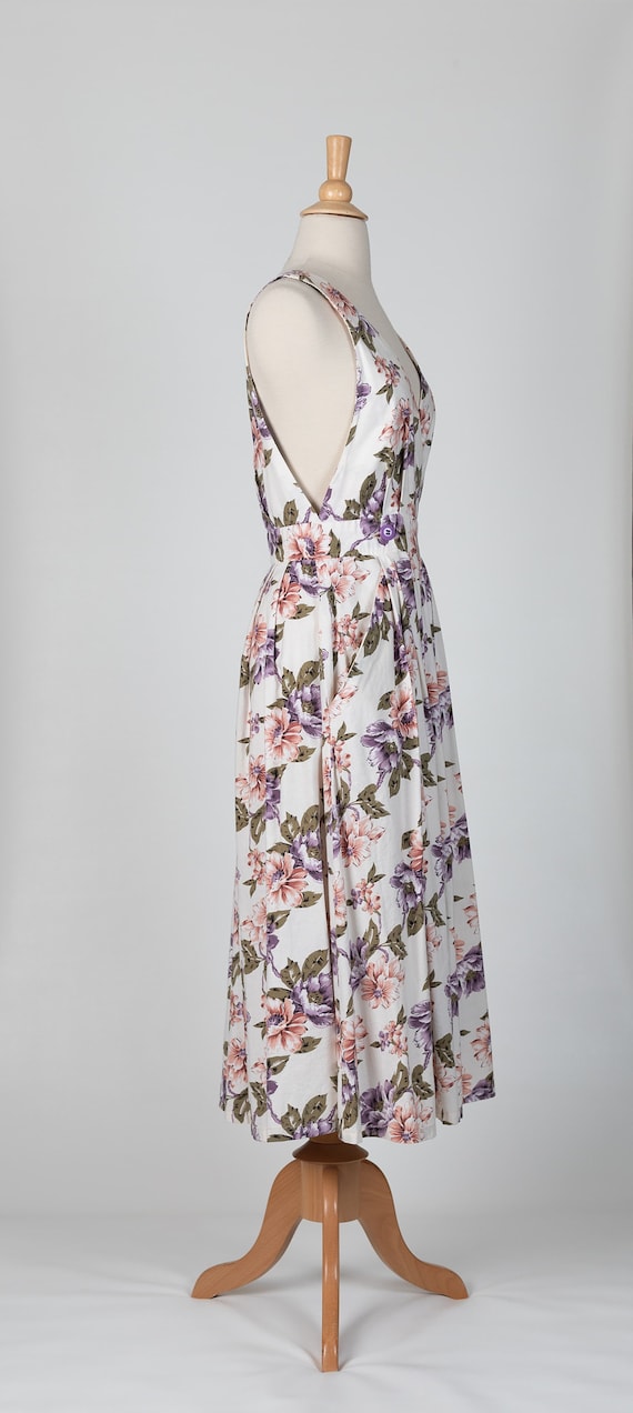 floral midi dress | 80s floral dress - image 4