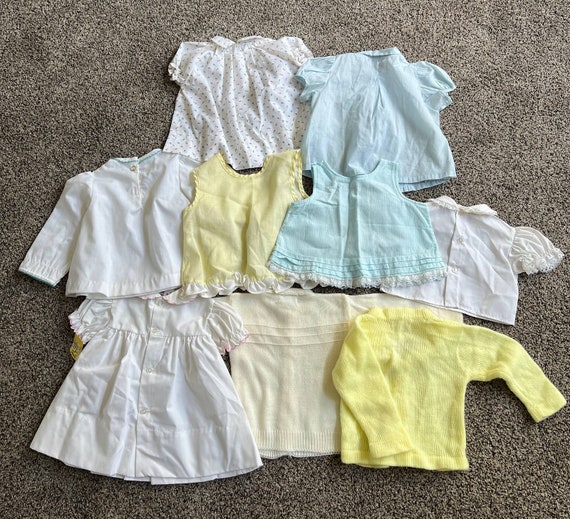 vintage baby girls clothing lot bundle tops, dres… - image 2