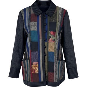 vintage patchwork jacket boho 90s
