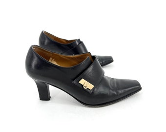 vintage Salvatore Ferragamo shoes black heels witchy vibes