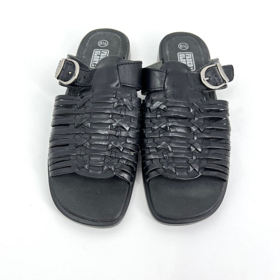 vintage Y2K woven leather sandals - image 4