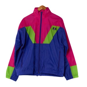 vintage 90s windbreaker Performance cycling bike wear multicolored colorblock