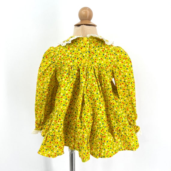 vintage 1970s strawberry print girls dress - image 5