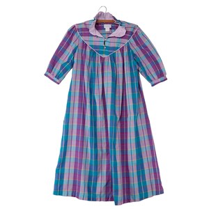 blue plaid maternity dress Ana Dress in Blossom Plaid XS main image 0