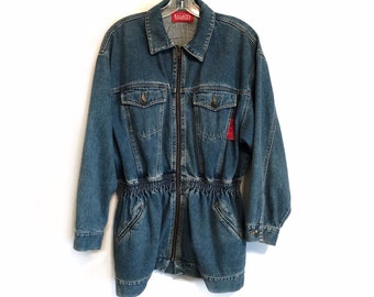 vintage 80s 90s BUM Equipment denim jean jacket