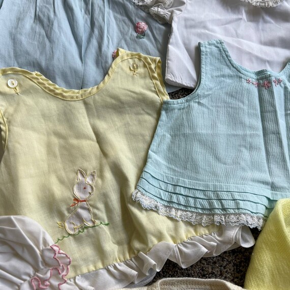 vintage baby girls clothing lot bundle tops, dres… - image 6