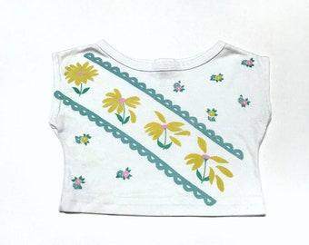 Vintage 80s girls cropped shirt