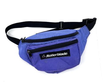 Vintage Rollerblade Fanny Pack Purple Waist Bag Retro 90s Inline Skate Hip Pack