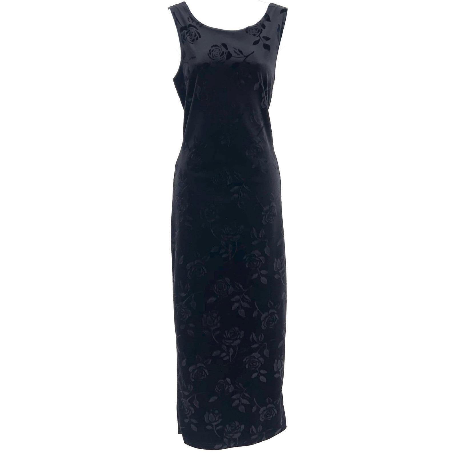strapless open back dress Vintage Brown Velvet Maxi Dress 90s Y2K – PoppyandtheBee main image 0