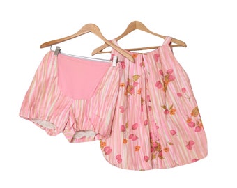 vintage 1950s maternity playsuit top shorts set