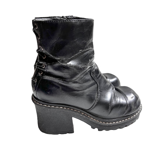 Vintage 90s Y2K L.E.I Boots Chunky Heel Lug Sole Platform Dannie Etsy