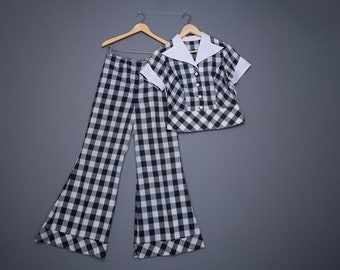 vintage 1950s blouse and pants outfit matching set