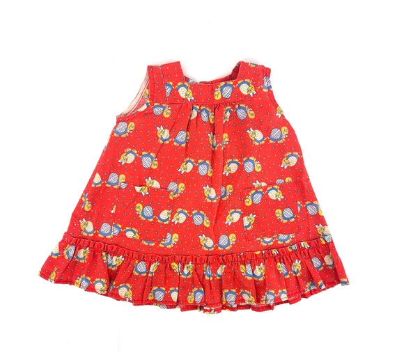 vintage 1970s girls dress novelty print turtles - image 6