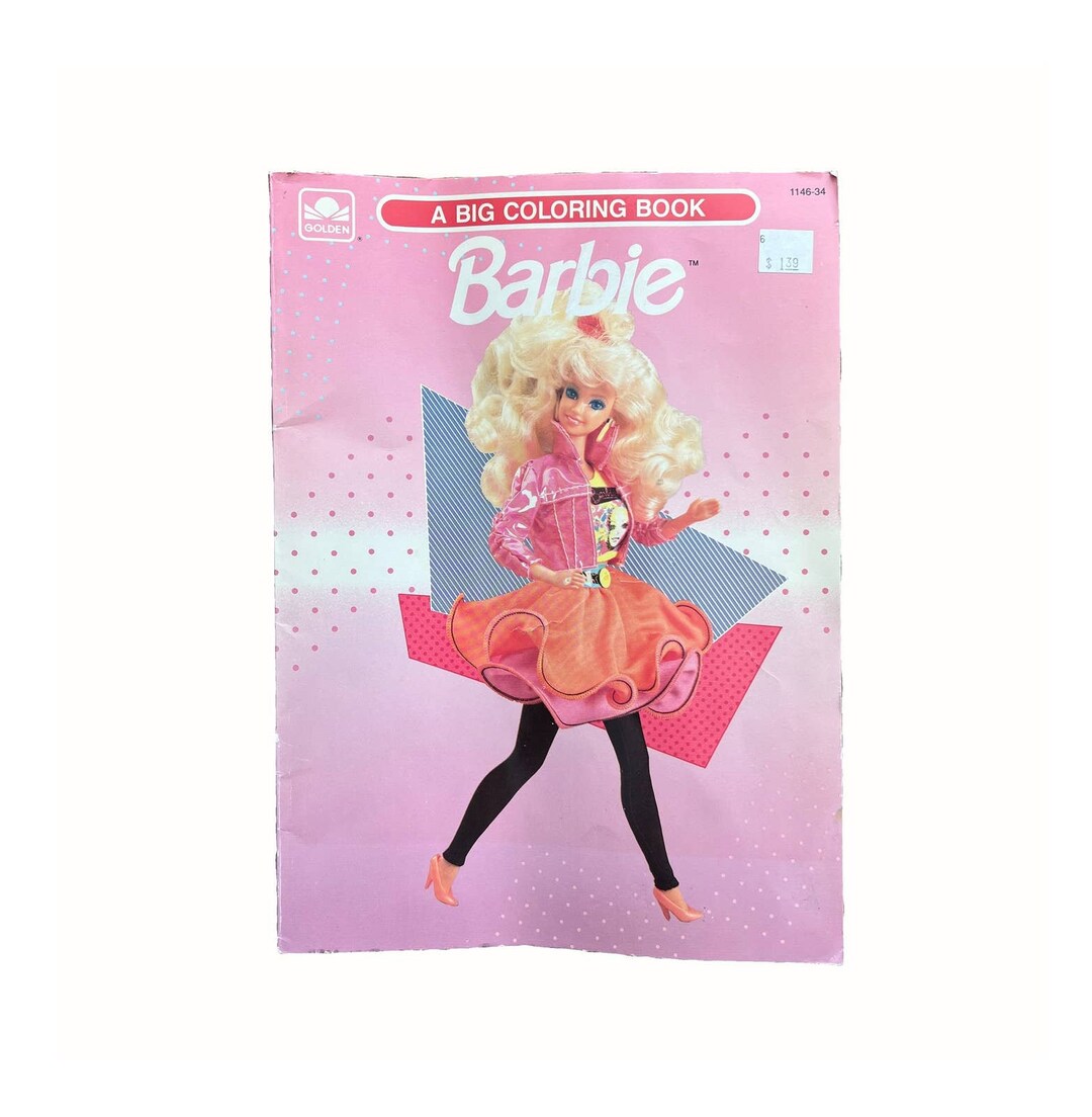 Vintage 80s 90s Barbie Coloring Book - Etsy