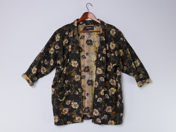 vintage 90s floral oversized blazer jacket Selvy … - image 4