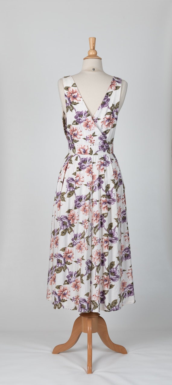 floral midi dress | 80s floral dress - image 6