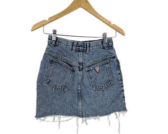 80s High Waist Denim Wrap Around Midi Skirt Jean Skirt Knee Length Wrap Skirt 28 Waist Etsy UK