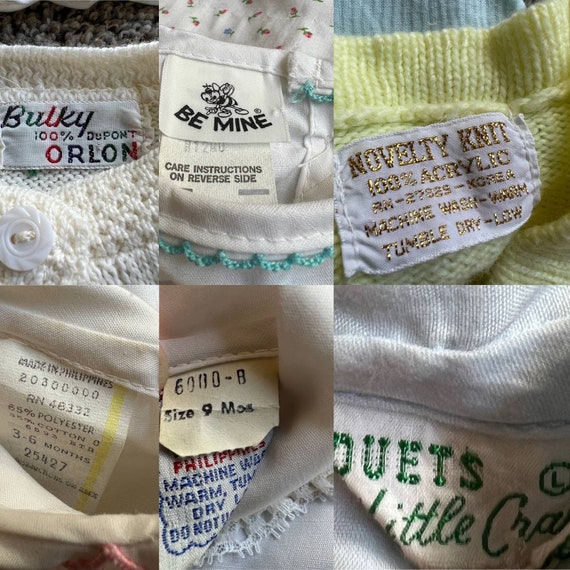 vintage baby girls clothing lot bundle tops, dres… - image 3