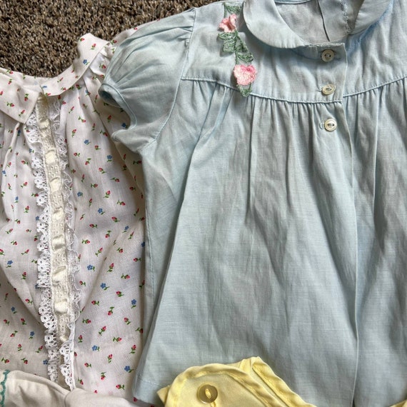 vintage baby girls clothing lot bundle tops, dres… - image 4