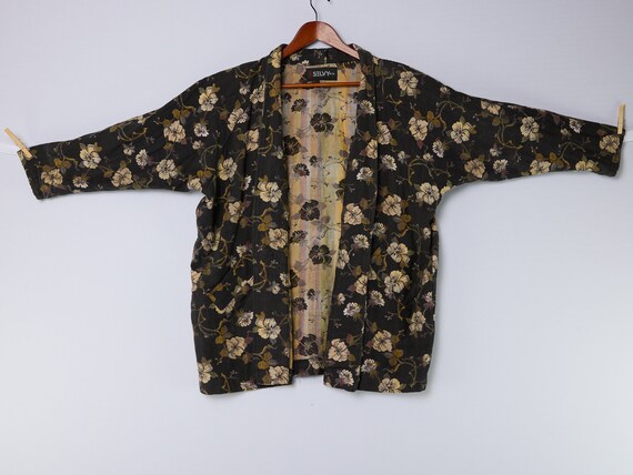 vintage 90s floral oversized blazer jacket Selvy … - image 5