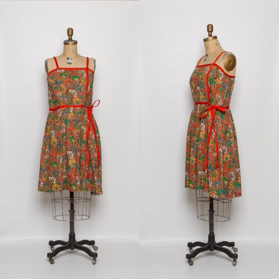 vintage 1950s dress | floral print sundress
