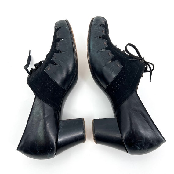 vintage 1940s heels Walk Over tie shoes - image 6