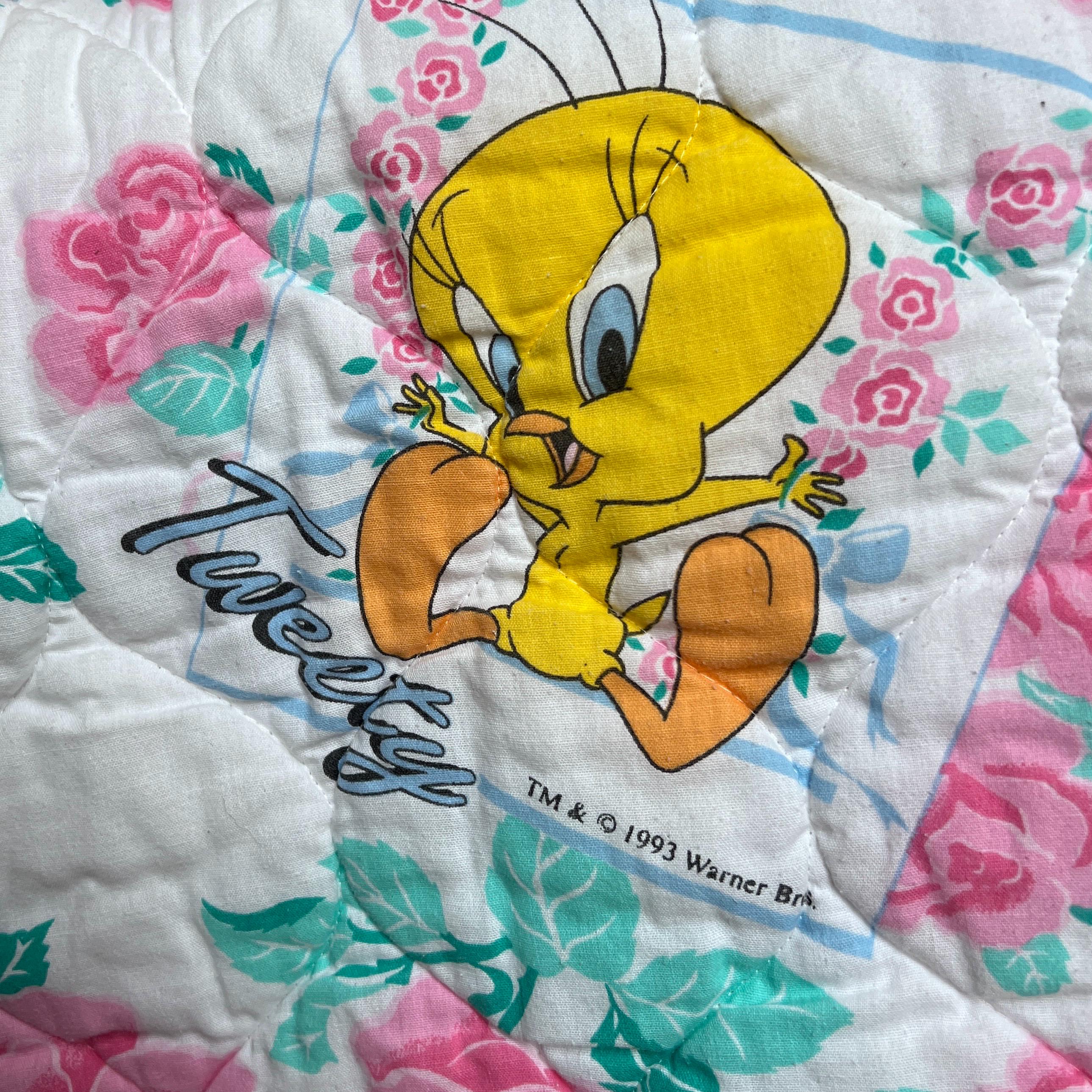 Vintage 90s Looney Tunes Tweety Bird Baby Quilted Blanket - Etsy