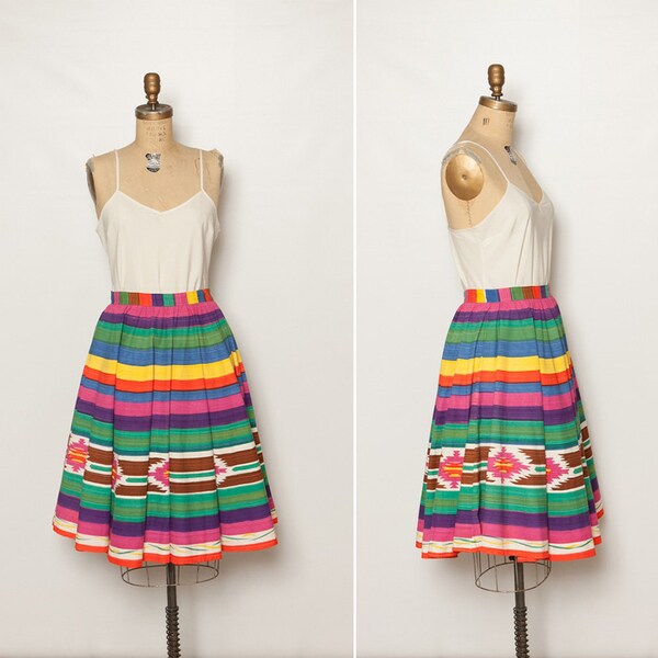 RESERVED // vintage 1950s Madalyn Miller colorful skirt