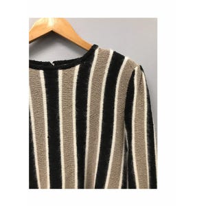 vintage 1980s striped sweater M retro petite 80s image 4