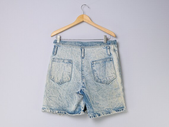 vintage 80s acid wash high rise denim jean shorts… - image 5