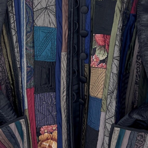 vintage patchwork jacket boho 90s - image 3