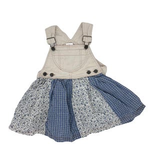 Patchwork Denim Overall Dress - Etsy