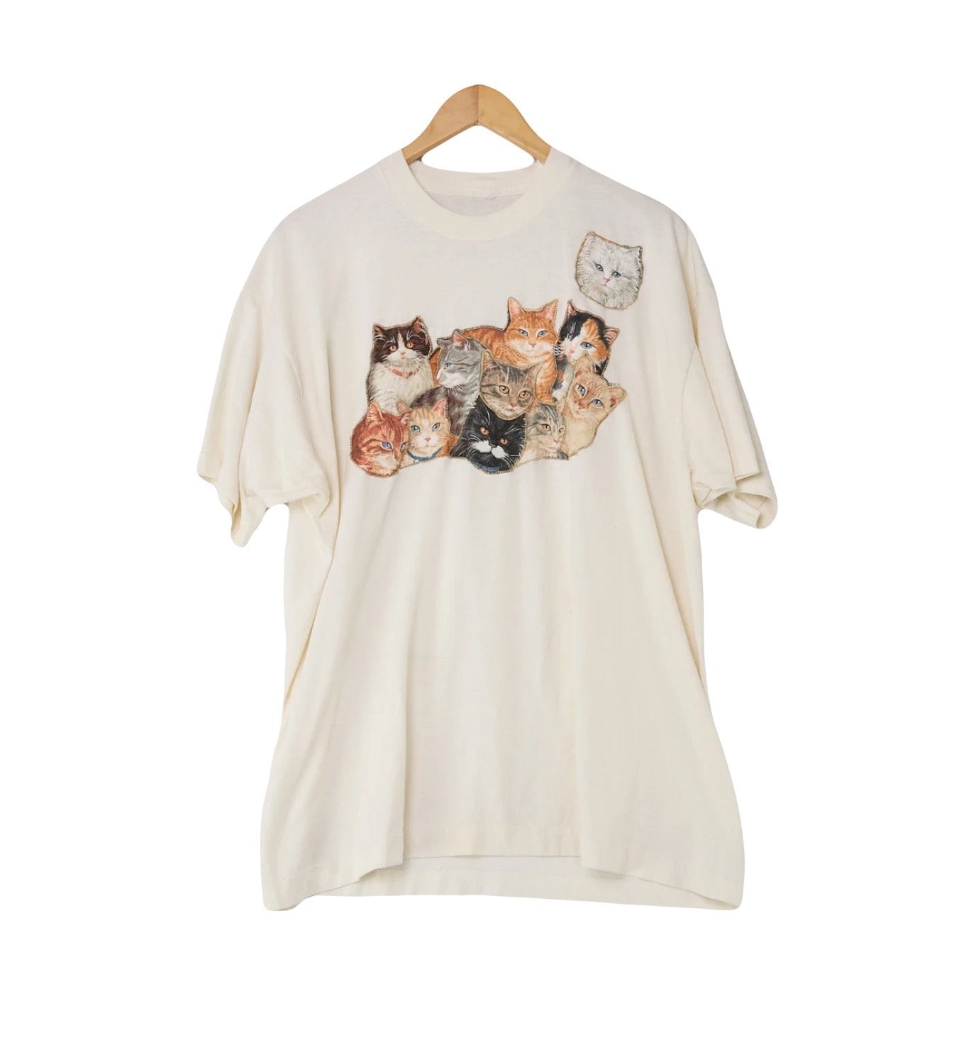 【1993studio】 Big cat drawing t-shirt / 追跡付 81W2ibS-kUL.jpg