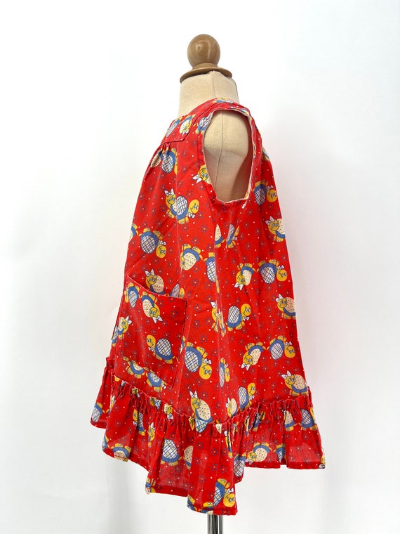 vintage 1970s girls dress novelty print turtles - image 4