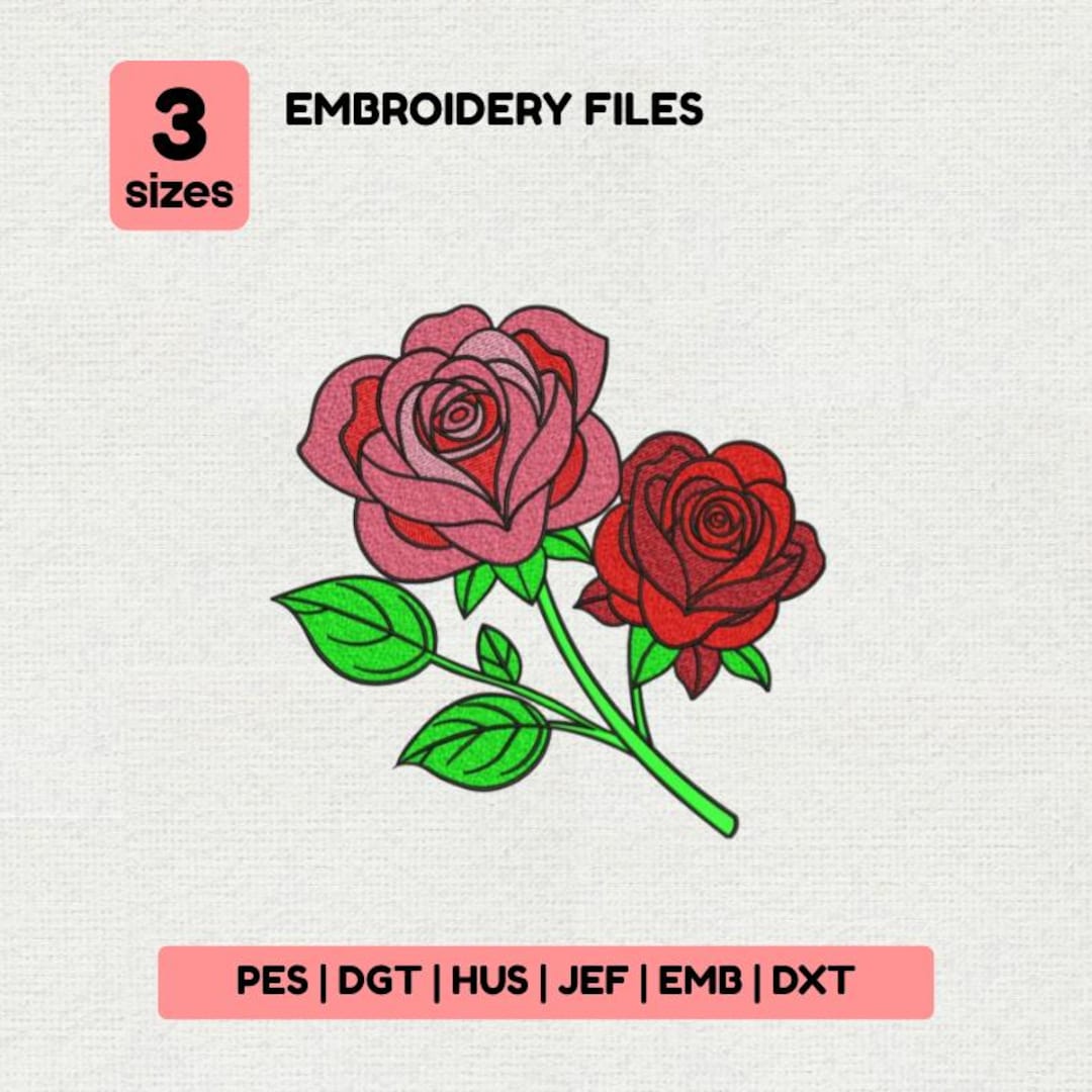 Vintage Roses Machine Embroidery Design, Elegant Floral Digital Pattern ...