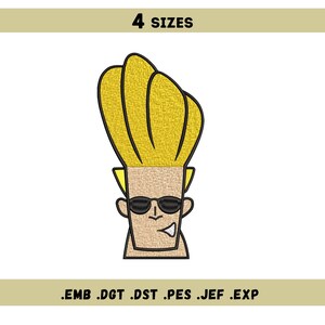 Cartoon Guy embroidery - Funny Cartoon face Machine Embroidery - Cool Face embroidery - 4 sizes - Pes, dst, emb, exp, jef
