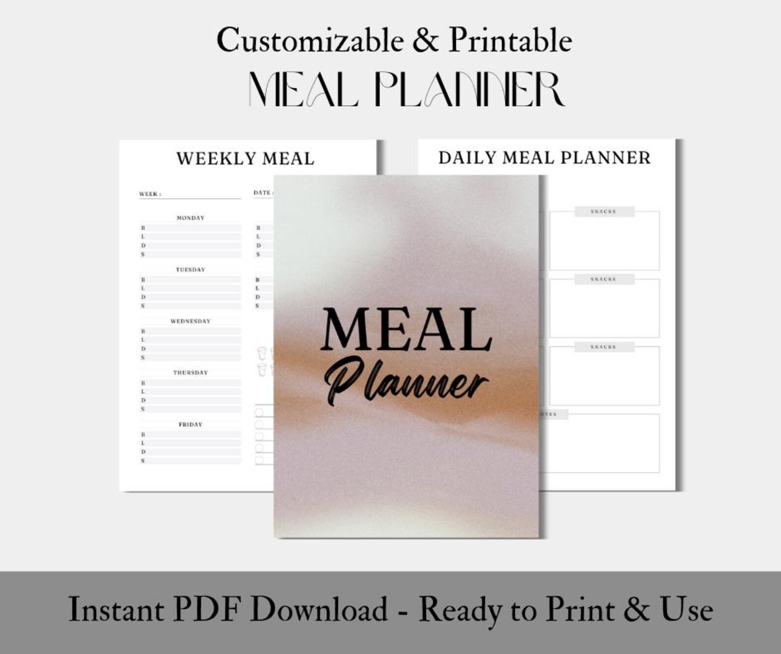 Printable Meal Planner | Daily, Weekly & Monthly Meal Planning ...