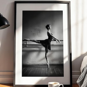 Conjunto de 3 pôsteres com fotos de bailarinas – Decoração para casa com tema de balé