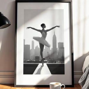 Set de fotografía de cisne negro (3 pósteres): elegante paquete de arte mural de ballet, regalo de la Bella Durmiente, regalo del Cascanueces y láminas del Hada de Azúcar