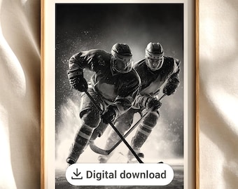 Hockey poster: Bold Sports Decor for Hockey Fan (Digital Download)